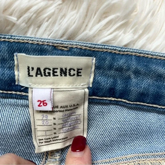 L’Angence Kendra High Rise Cropped Flare Jeans Size 26 - Picture 9 of 10